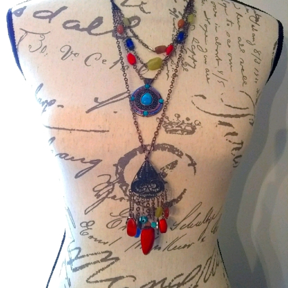 Set of two boho zen necklaces